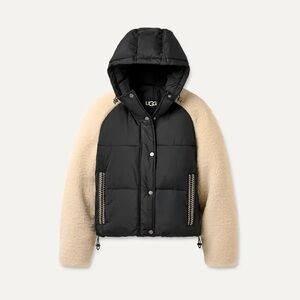 UGG Mykah UGGbraid Puffer Jacket Black cream Women’s